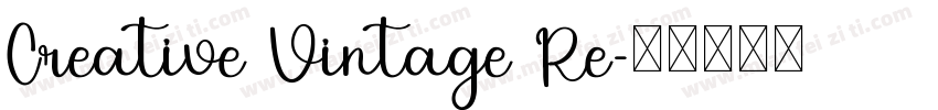 Creative Vintage Re字体转换